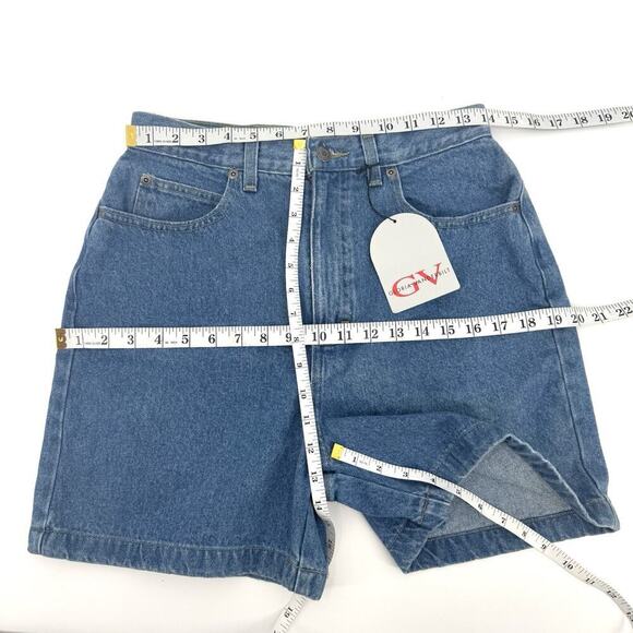 Gloria Vanderbilt VTG Y2K Denim Bareback Jean Shorts High Rise Mom Size 12P 28W - Picture 7 of 7